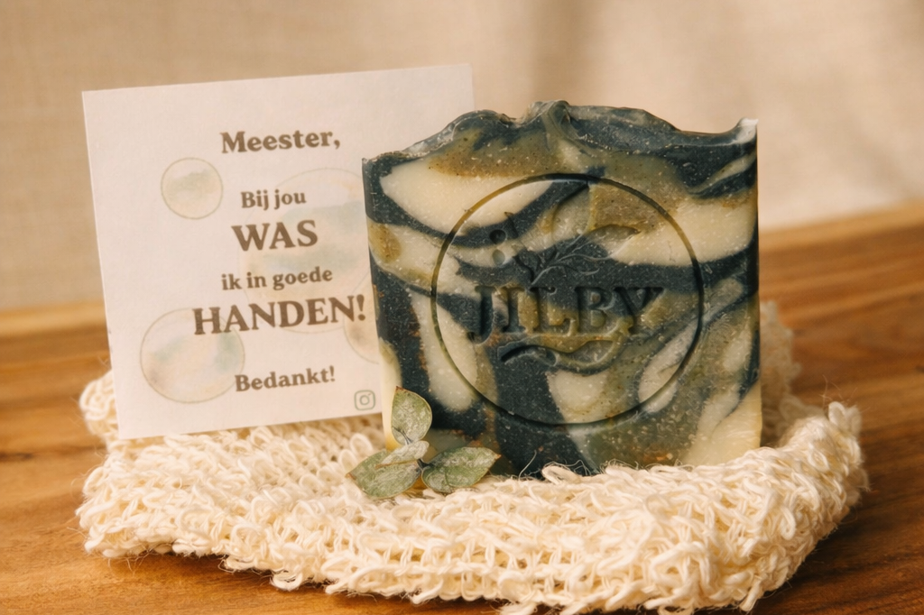 Meester Bedankt Cadeauset, Zeep Iron Camouflage & Soap Saver Bag